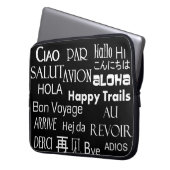 Reise-Texte Laptopschutzhülle (Vorderseite Links)