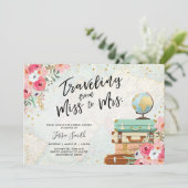 Reise Thema Brautdusche Einladung Miss zu Frau. (Stehend Vorderseite)