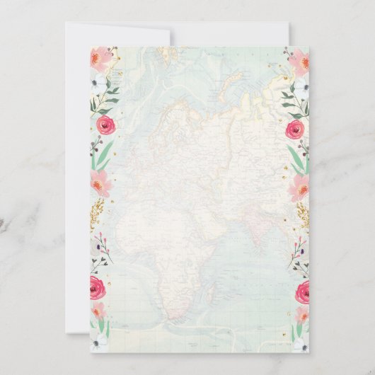 Reise-themed Brautpartyeinladung Fräulein zu Frau Einladung (Rückseite)