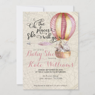 Reise-Themen-Einladung zur Babyparty