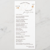 Reise-Themen-Hochzeitsempfang-Abendessen Menükarte (Rückseite)