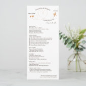Reise-Themen-Hochzeitsempfang-Abendessen Menükarte (Stehend Vorderseite)