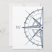 Reise-themenorientierte Kompass-und Einladung (Rückseite)