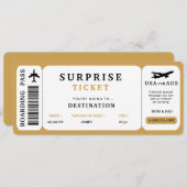 Reise Ticket Flugzeug Reisen Boarding Pass Einladung (Vorne/Hinten)