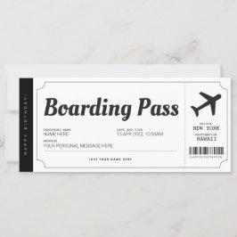 Reise-Ticket für den Boarding Überraschen