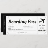 Reise-Ticket für den Boarding Überraschen Einladung (Vorne/Hinten)