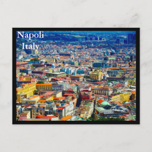 Reise-Tourismus im vintage Retro-Stil Neapel Itali Postkarte