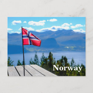 Reise-Tourismus im Vintage-Stil Norwegen Postkarte