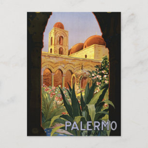 Reise Tourismus Vintage Retro Palermo Italien Postkarte