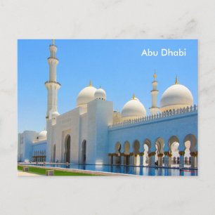 Reise-Tourismus-Werbeanzeige Abu Dhabi im Vintage- Postkarte
