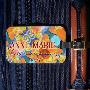 Reise um die Welt Abstrakt Kaiserlich Benutzerdefi Gepäckanhänger