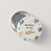 Reise um die Welt werdende Mutter Baby Shower Button (Vorne & Hinten)