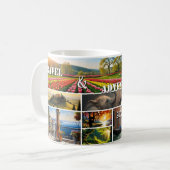Reise- und Abenteuer-Urlaubsfoto-Collage Kaffeetasse (Vorderseite Links)