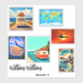 Reise- und Reiseaufkleber für Koffer (Reisen) Aufkleber (Blatt)