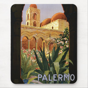 Reise- und Tourismuswerbung Vintage Palermo Italie Mousepad