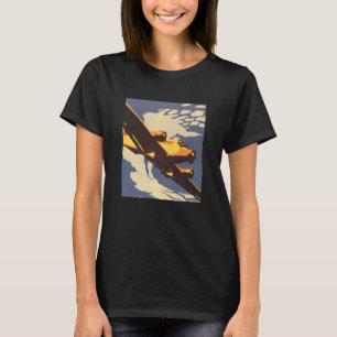 Reise und Transport im Vintage-Stil Flugzeug im Fl T-Shirt