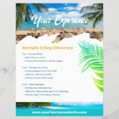 Reise- und Urlaubs-Flugblattvorlage Flyer (Hinten)