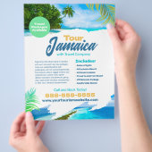 Reise- und Urlaubs-Flugblattvorlage Flyer (Hand)