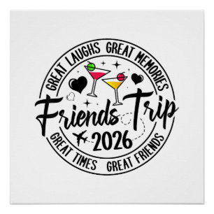 Reise Urlaub 2026 Freunde Zusammengehörigkeitsgrup Poster