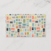 Reise-Verfasserblogger-Briefmarken-Themed Karten (Rückseite)