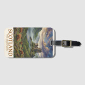 Reise-Vintage-Bild der schottischen Highlands Gepäckanhänger (Vorderseite (Horizontal))