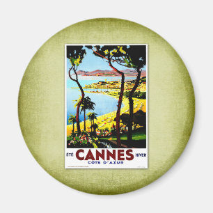 Reise Vintage Poster Cannes Frankreich Magnet
