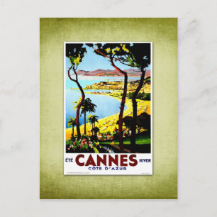 Reise Vintage Poster Cannes Frankreich Postkarte