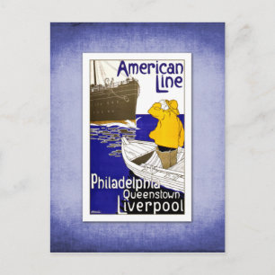 Reise Vintage Poster Schiff Reise Postkarte