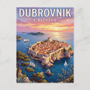 Reise-Vintage-Postkarte Dubrovnik Postkarte