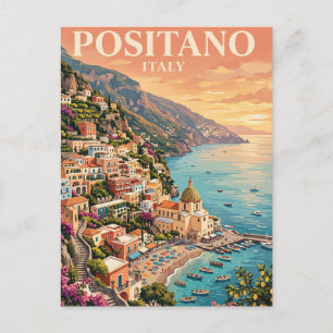 Reise-Vintage-Postkarte   Positano, Italien Feiertagspostkarte