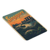 Reise Vintage Singapur Marina Bay Sands Geschenke Magnet (Rechte Seite)
