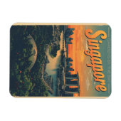 Reise Vintage Singapur Marina Bay Sands Geschenke Magnet (Horizontal)