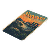Reise Vintage Singapur Marina Bay Sands Geschenke Magnet (Linke Seite)