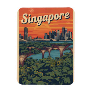Reise Vintage Singapur Marina Bay Sands Geschenke Magnet
