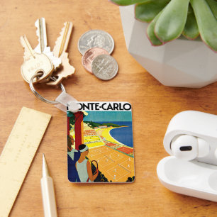 Reise Vintage, Tennis, Sport, Monte Carlo Monaco Schlüsselanhänger