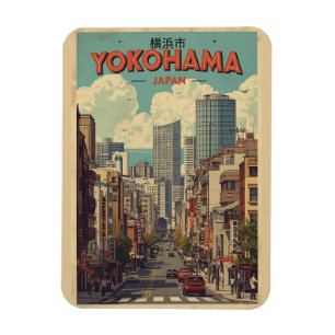 Reise-Vintage-Yokohama-Stadt-Japan-Chinatown-Gesch Magnet