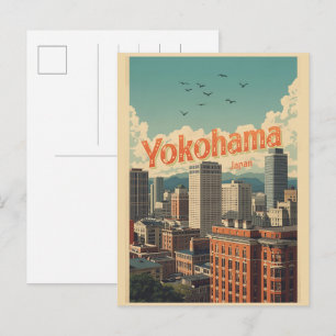 Reise-Vintage-Yokohama-Stadt-Japan-Chinatown-Gesch Postkarte