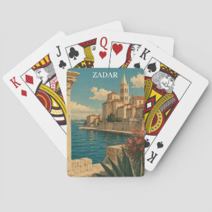 Reise Vintage Zadar Kroatien Adria-Küste Spielkarten