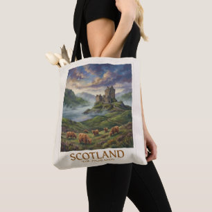 Reise-Vintagebild der schottischen Highlands Tasche