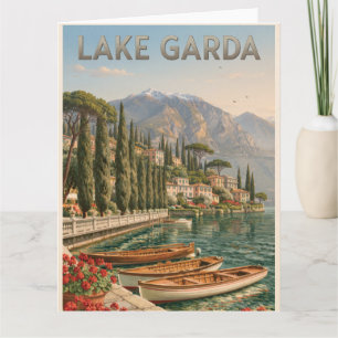 Reise-Vintagebild vom Gardasee in Italien Karte