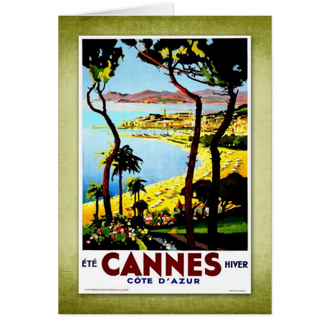 Reise-Vintages Plakat Cannes Frankreich (Vorne)