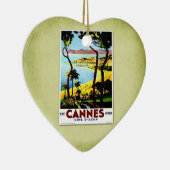 Reise-Vintages Plakat Cannes Frankreich Keramik Ornament (Rechts)