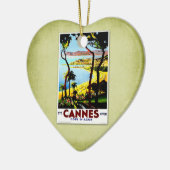 Reise-Vintages Plakat Cannes Frankreich Keramik Ornament (Links)