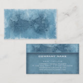 Reise-Visitenkarte-Antiken-Weltkarte-Kugelblau Visitenkarte (Vorne/Hinten)