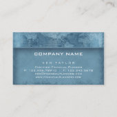 Reise-Visitenkarte-Antiken-Weltkarte-Kugelblau Visitenkarte (Rückseite)