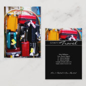 Reise-Visitenkarte - bunte Koffer Visitenkarte (Vorne/Hinten)