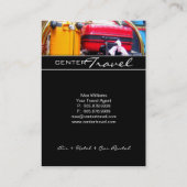 Reise-Visitenkarte - bunte Koffer Visitenkarte (Rückseite)