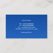 Reise-Visitenkarte Visitenkarte (Rückseite)