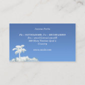 Reise-Visitenkarte Visitenkarte (Rückseite)