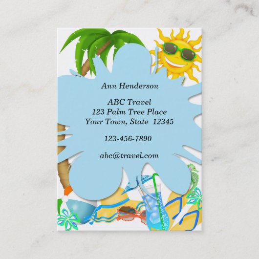 Reise-Visitenkarte Visitenkarte (Vorderseite)